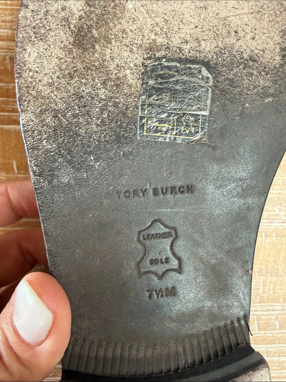 Tory Burch polished burgundy